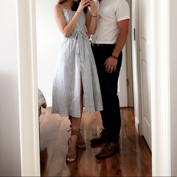 Who What Wear Dresses & Skirts - WHO WHAT WEAR Striped Midi Button-Up Dress